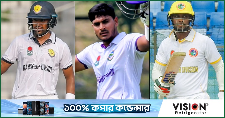 এনসিএলে তিন ড্রয়ের দিনে মাহফিজুলের সেঞ্চুরি, আকবর-সাব্বিরের ফিফটি